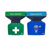 Reliance Medical First Aid Point AuraPoint - 2 Unit Point - HSE 1-10 Person First Aid Kit & Double Eyewash Station - Sustainable, Modular, Space-Saving First Aid Solution for Workplace
