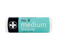 Reliance Medical No.8 White Medium Dressing - Low Adherent, Soft, Stretchy, Sterile Wound Pad Dressings for First Aid (7.5cm x 10cm), Without Box (Pack of 10)