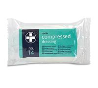 Reliance Medical Number 14 Sterile Compressed Dressing - Highly Absorbent Trauma Dressing for Serious Bleeding, Vacuum Compressed for Compact Storage, Pack of 10