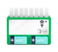 Reliance Medical REL908 Complete Eyecare Pod Station, Ideal for Minor Irritation, Sterile Saline Eye Wash Solution Kit | 20ml Pods. 24.5 cm H x 33 cm W x 2.5 cm D (Green)