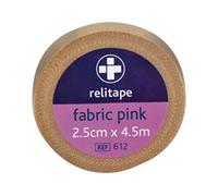 Reliance Medical Relitape Fabric Strapping Tape Pink 2.5cmx4.5m Pk 12