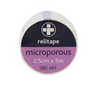 Reliance Medical Relitape Microporous Tape 2.5cmx5m (Pack of 12) 685