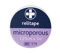 Reliance Medical Relitape Microporous Tape - Non-Stretch with High Tensile Strength, Tearable by Hand, Low-Allergy, Ideal for Sensitive Skin, Individually Boxed, 1m x 1.25cm, Pack of 24