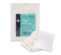 Reliance Medical Small Finger Dressing with Adhesive Fixing, Peelable Tab, Sticky Patch, Stretch Bandage and Adhesive Strip Tab, 3.5 cm, Full-Length Protection, (10 Pieces)