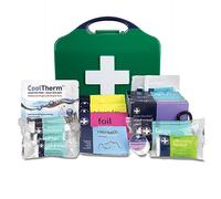 Reliance Medical Small Workplace First Aid Kit - Compliant, Essential Safety Supplies for Up to 25 People, Compact & Secure, Green, 1 Kit