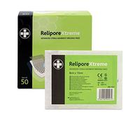 Reliance Medical Sterile Relipore Xtreme Adhesive Dressing Pads for High Exudate Wounds with Unique Absorbency Technology, 10 cm x 8 cm, Box of 50