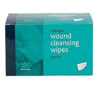 Reliance Medical Sterile Wound Cleansing Wipes Alcohol-Free Pack of 100