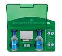 Reliance Valves Reliance Medical Eye Wash Station - Complete Emergency Solution With Illumination, Includes Eye Bandage, Saline Eye Wash 500 Ml,