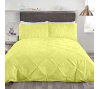 Reliancebedding Luxury Pintuck King Size Duvet Cover Set - 100% Egyptian Cotton, 400 Thread Count Pinch Pleat Quilt Cover with Pillowcase, Breathable Hotel-Quality Single Bedding, Machine Washable