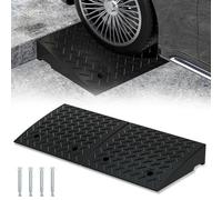 RELIANCER 2 PCS Rubber Curb Ramps,7.1" Rise Height,5T Capacity Threshold Ramps for Loading Dock,Driveway Curb Ramp,Curbside Vehicle Ramp for Cars SUV Trucks Motorcycles Forklift Wheelchairs Lawn Mower