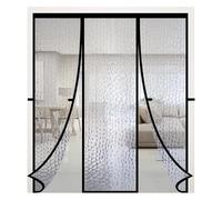 RELIANCER Magnetic Thermal Insulated Curtain, Waterproof EVA Cover, Double Door Opening, Fit 74"x80", Self-Closing Insulated Doorway Screen