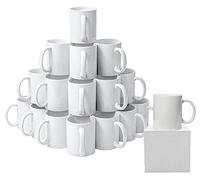 RelianceUK 24 Pack Sublimation Mugs - Large Handle White Ceramic 11oz Heat Press Printing Personalized Coffee Mugs & Tea Cups | Plain Mugs for Gifting, Comes with Smash Proof Gift Box