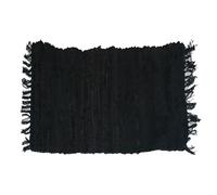 RelianceUK Black Colour Chindi Rugs Handmade, Reversible, 100% Recycled Cotton, Washable Chindi Rag Rug | Area Rug, Runners Mat, Door Mat and Floor Mats (Black, 120 x 180 CM)