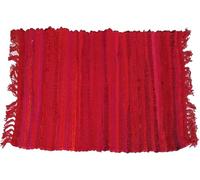 RelianceUK Coloured Chindi Rugs Handmade, Reversible, 100% Recycled Cotton, Washable Chindi Rag Rug | Area Rug, Runners, Door Mat and Floor Mats (Red, 90 x150 CM)