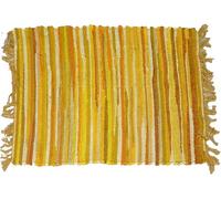 RelianceUK Coloured Chindi Rugs Handmade, Reversible, 100% Recycled Cotton, Washable Chindi Rag Rug | Area Rug, Runners, Door Mat and Floor Mats (Yellow, 160 x 230 CM)