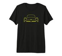 Reliant Regal Classic British 1970s Van line Drawing Yellow Premium T-Shirt