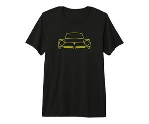 Reliant Regal Classic British 1970s Van line Drawing Yellow Premium T-Shirt
