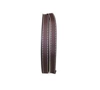 Reliant Ribbon 25133-092-03K Grosgrain Saddle Stitch Ribbon, 5/8 Inch X 50 Yards, Brown