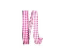 Reliant Ribbon 90052W-061-05K Great Gingham 3 Value Thick Wired Edge Ribbon, 7/8 Inch X 50 Yards, Pink
