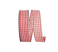 Reliant Ribbon 90052W-065-09K Great Gingham 3 Value Wired Edge Ribbon, 1-1/2 Inch X 50 Yards, Red