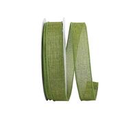 Reliant Ribbon 92573W-043-09K Everyday Linen Value Wired Edge Ribbon, 1-1/2 Inch X 50 Yards, Moss