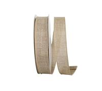 Reliant Ribbon 92573W-750-09K Everyday Linen Value Wired Edge Ribbon, 1-1/2 Inch X 50 Yards, Natural