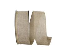 Reliant Ribbon 92573W-750-40K Everyday Linen Value Wired Edge Ribbon, 2-1/2 Inch X 50 Yards, Natural