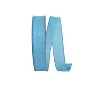 Reliant Ribbon 92573W-913-09K Everyday Linen Value Wired Edge Ribbon, 1-1/2 Inch X 50 Yards, Turquoise