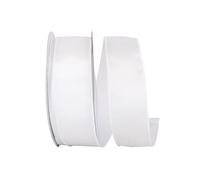 Reliant Ribbon 92575W-030-40K Satin Value Wired Edge Ribbon, 2-1/2 Inch X 50 Yards, White