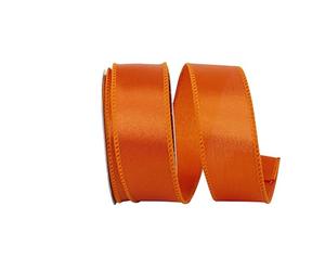 Reliant Ribbon 92575W-058-09F Satin Value Wired Edge Ribbon, 1-1/2 Inch X 10 Yards, Orange
