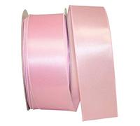 Reliant Ribbon 92575W-061-40K Satin Value Wired Edge Ribbon, 2-1/2 Inch X 50 Yards, Pink