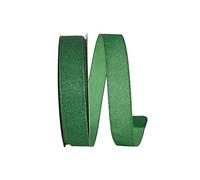 Reliant Ribbon Glimmer Sparkle Metallic Wired Edge Ribbon, Emerald