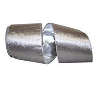 Reliant Ribbon Velvet Luxury Silver Back Wired Edge Ribbon, 4 Inch X 10 Yards, Silver