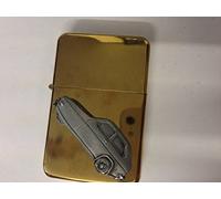Reliant Robin Mk1 saloon. 3D flip top petrol lighter windproof GOLD refillable ref202