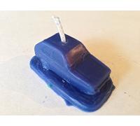Reliant Robin Mk1 Saloon ref202 Pack Of TWO candles cake toppers in BLUE birthday,party,wedding etc.
