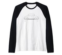 Reliant Scimitar SE5 British classic car line drawing Raglan Baseball Tee