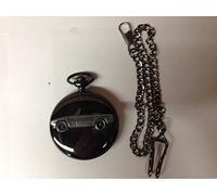 Reliant SS1 ref200 pewter effect car emblem polished black case mens GIFT quartz pocket watch fob made in sheffield