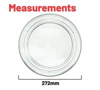 Reliapart 272 mm Universal Microwave Glass Plate For Hotpoint Indesit Lg Ntnta034Wrf0