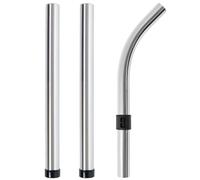 Reliapart 32mm Chromed Steel (3 Pack) Vacuum Extension Rod and Bent End Tube Kit Compatible for Numatic Henry Hetty George and NRV Vacuum Cleaners 601023 Universal Connector Replacement