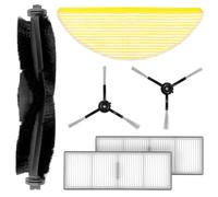 Reliapart 6-Piece Replacement Parts Kit for Karcher RCV5 Robot Vacuum (2x Side Brushes, 2x Filters, Brush Bar & Mop Pad)