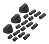 Reliapart Black Control Knob With Five Adapters for AEG, Electrolux, Zanussi Ovens - Pack of 3