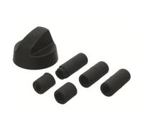 Reliapart Black Control Knob With Five Adapters Universal Fitting for Ovens