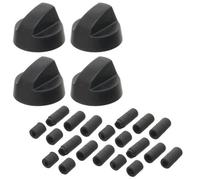 Reliapart Black Knob With Five Adapters For Amica, Fisher & Paykel, Cda Ovens - Pack Of 4