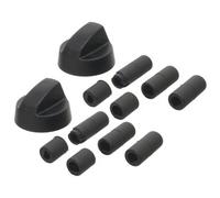 Reliapart Black Knob With Five Adapters For Belling, Stoves Ovens - Pack Of 2