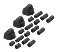 Reliapart Black Knob With Five Adapters For Belling, Stoves Ovens - Pack Of 3