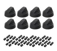 Reliapart Black Knob With Five Adapters For Belling, Stoves Ovens - Pack Of 8