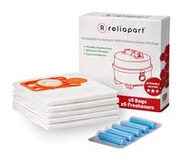 Reliapart Compatible Numatic Henry Hetty Microfibre SMS Dust Bags (5 Bags + 5 Freshener Sticks) NVM-1CH for Henry Hetty James NRV200 NVR225 RSV200 Series 604015 Dust Vacuum Cleaner Bags