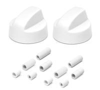 Reliapart Control Knob With Five Adapters for Russell Hobbs Kenwood Electra Ovens - Pack of 2 (White)