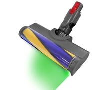 Reliapart LED Soft Roller Cleaner Head Compatible with Dyson V7 V8 V10 V11 V15, Illuminates Hidden Dust, Ideal for Hard Floors, Smooth Glide Cleaning, Click-Fit Motorhead Attachment