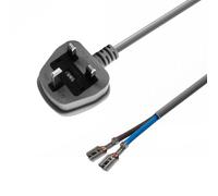 Reliapart Mains Power Cable With 13A Plug Assembly (2-Core 0.75 mm², Tagged 4.8 mm, 10 m) Compatible for Dyson DC07 DC04 DC03 DC02 Grey Replacement Lead 904184-68 Durable Vacuum Cleaner Power Lead